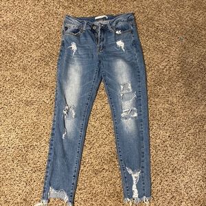 Kan Can skinny ripped jeans